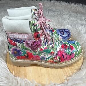 CAT Caterpillar Colorado Flower Boots Womens Size 11 Art to Wear Unique Hippie